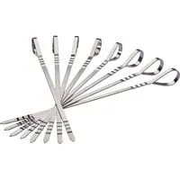 Napoleon Multifunktionsspieße aus Premium Edelstahl - 8 Stück - Grillzubehör aus spülmaschinenfestem Edelstahl für sicheres und perfektes Grillen. Ideal für Fleisch und Gemüse, hält alles an Ort und Stelle!