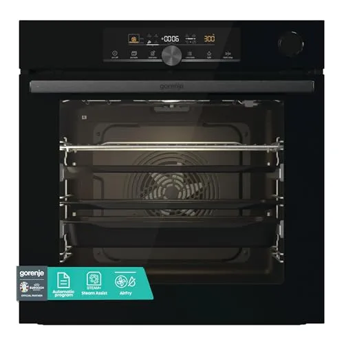 Gorenje OptiBake Advanced BSA 6747 A04BG Einbau-Backofen - Multifunktions-Backofen mit 77L BigSpace, SteamAssist und 300°C PizzaMode für perfekte Ergebnisse. Ideal für kreative Köche!