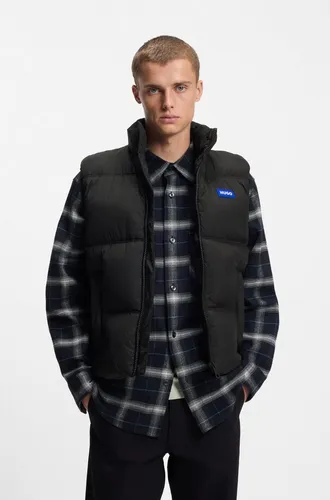 HUGO BLUE Steppweste "Bodolino" für Herren, Gr. M, schwarz - Funktionsjacke mit wattiertem Webstoff, ideal für kühle Tage. Die Steppweste bietet wärmenden Komfort und praktische Reißverschlusstaschen für kleine Gegenstände.