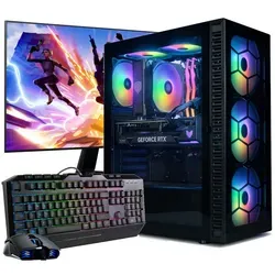 Gaming PC Komplett-Set mit AMD Ryzen 5 5600G und 27" MSI Monitor - PC-Systeme mit 32GB RAM, 500GB SSD und beeindruckender Radeon Grafik für flüssiges Gameplay und ein immersives Spielerlebnis. Ideal für Gamer, die Leistung und Qualität schätzen.