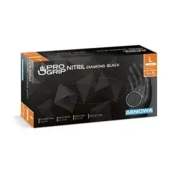 PROGRIP Nitril Diamond Black Einmalhandschuhe, puderfrei, schwarz 361-L , 1 Packung = 50 Stück, Größe L