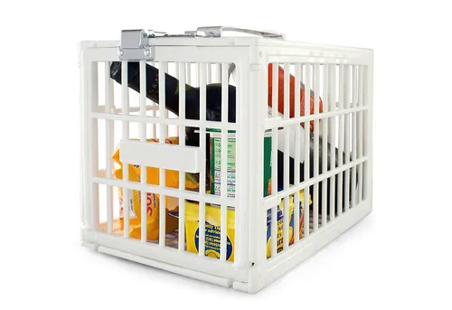 Goods+Gadgets Kühlschrankbox Fridge Locker - Sicherer Aufbewahrungssystem für Snacks - Dosen für Kühlschrank und Gefriertruhe, schützt Ihre Lebensmittel vor Langfingern mit robustem Kunststoff und Zahlencode.