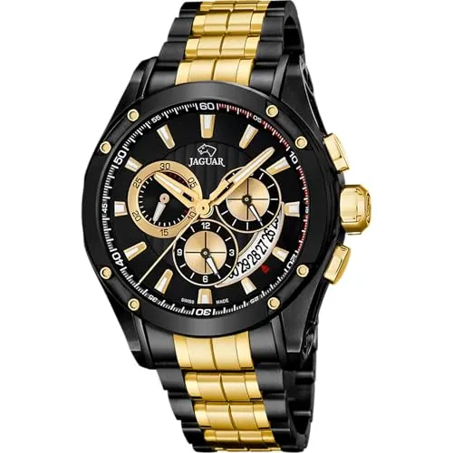 JAGUAR Herren Uhr J1038/1 Special Edition - Armbanduhren für Herren mit schwarzem Edelstahl-Gehäuse und -Band, 10 bar wasserdicht, ideal für stilbewusste Männer.