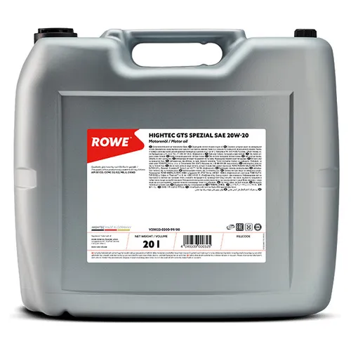 ROWE HIGHTEC GTS SPEZIAL SAE 20W-20 - 20 Liter Motoröl - Hochwertiges Motoröl für optimale Leistung und Schutz. Ideal für den professionellen Einsatz und geeignet für eine Vielzahl von Fahrzeugen.