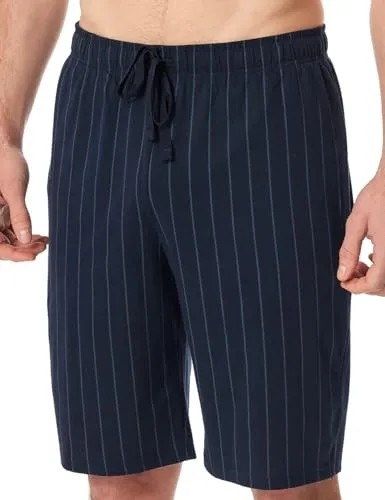 Schiesser Herren Lange Schlafhose aus Bio-Baumwolle - Schlafanzughose in Nachtblau mit bequemen Bund und seitlichen Taschen, ideal für erholsame Nächte in weicher Single-Jersey-Qualität.