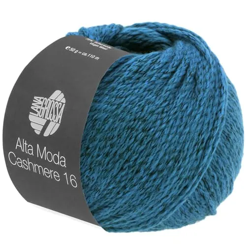 LANA GROSSA Alta Moda Cashmere 16 | Feinste 16 Mikron Merinowolle mit Kaschmiranteil | Handstrickgarn aus 78% Schurwolle (Merino) 12% Kaschmir & 10% Polyamid (Nylon) | 50g zum Stricken | 110m Garn 68