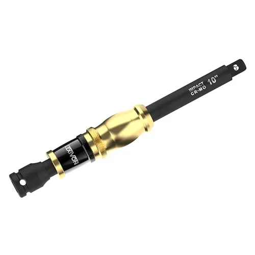 Schlagschrauber Steckschlüsselverlängerung 1/2" (12.5mm) Einstellbarer 3-Positionen Verlängerung aus Cr-Mo-Stahl, Vollschlagfestigkeit Verlängerungen 25cm lang fur makita, milwaukee, bosch und mehr