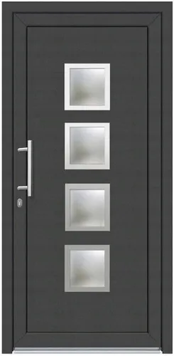 Panto Kunststoff-Haustür K025 100 x 200 cm DIN L innen weiß/außen anthrazit