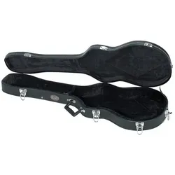 Gewa Economy Flat Top Gitarrenetui für SG-Modell - Zubehör für Gitarre & Bass, robustes Holzkern-Gitarrenkoffer mit mattschwarzem Kunstlederbezug und gepolsterter Samt-Innenausstattung für optimalen Schutz.