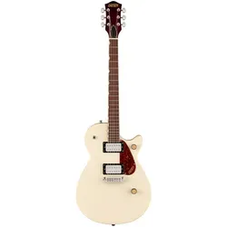 Gretsch Streamliner Jet Club Vintage White - Single Cut-Gitarre aus der Streamliner Collection, mit hochwertigem Nato-Korpus und Lorbeer-Griffbrett, ausgestattet mit 2 x Twin Six Humbucker für kraftvollen Sound in elegantem Vintage White.
