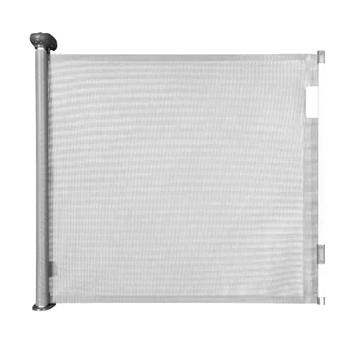 Badabulle Türschutzgitter Safe & Roll Grau - Kindersicherung für Treppen & Türen bis 140 cm, mit Doppelschließsystem für maximale Sicherheit. Einfache Installation und schnelle Handhabung machen es ideal für Familien.