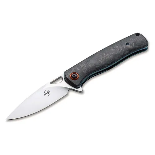 Böker Plus Nebula 21 cm - Modernes Taschenmesser - Taschenmesser mit konturierten Griffschalen aus Kohlefaser, satinierten D2-Klinge und sicherem Linerlock. Ideal für den Alltag und Handwerk mit ergonomischem Design für mehr Sicherheit.