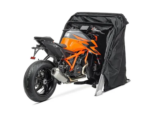 Motoguard XL Faltgarage für Motorräder - Motorradabdeckung für optimalen Schutz vor Wetter und Schmutz. Ideal für Nakedbikes, Roadster und mehr. Robust, wasserdicht und einfach aufzubauen – perfekt für tägliche Nutzung und Überwinterung.