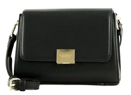 Seidenfelt Ellanda Umhängetasche 20 cm black/gold - stilvoll und modern - Umhängetaschen, elegante Synthetik-Umhängetasche in schwarz/Gold, ideal für den täglichen Gebrauch mit praktischem Schultergurt.