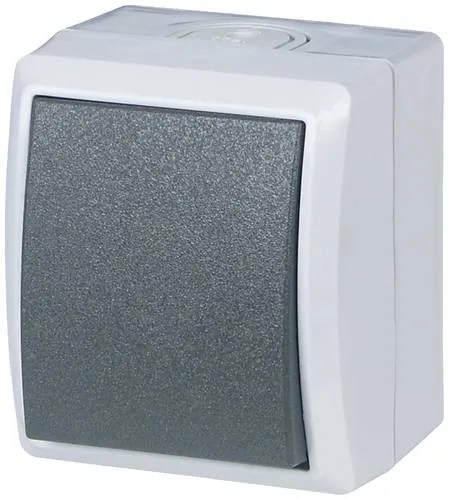 REV-Ritter AquaForm Feuchtraum Schalter, IP 44 - Steckdosen & Buchsen - Spritzwassergeschützter Aus-/Wechselschalter für Feuchträume, ideal für sichere Installationen mit Nennstrom 10 A und Nennspannung 250 V.