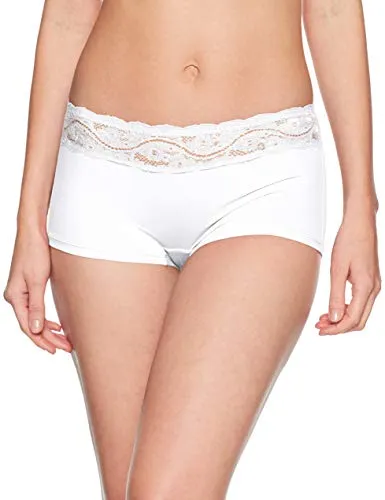 Triumph Damen Spitzen-Unterhose Lovely Micro Short, aus Mikrofaser, S, Weiß