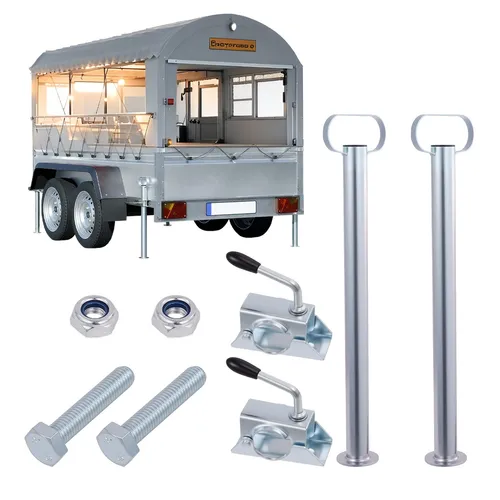 mm Abstellstützen Set für STEMA Anhänger 700 - Universalzubehör für Anhängerkupplungen, stabil und langlebig, sorgt für sicheren Stand Ihres STEMA Anhängers.