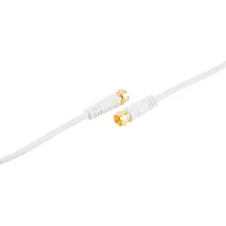 SHVP 80095G128 - SAT-Anschlusskabel mit Ferrit, >100 db, weiß 5 m