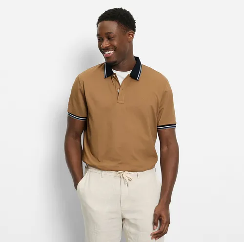 OLYMP Poloshirt Casual farbliche Kontrast-Details