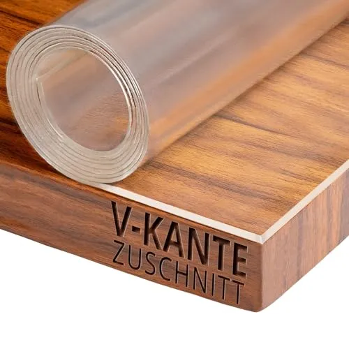 Transparent Tischfolie leicht mattiert 100 x 240 cm - Schutzfolie für Tische - Ideal für Holz-, Glas- und Marmoroberflächen. Diese robusten, reißfesten Tischfolien schützen Ihre Möbel und präsentieren gleichzeitig das Design. Mit präzisem Maschinenzuschnitt für perfekten Sitz!
