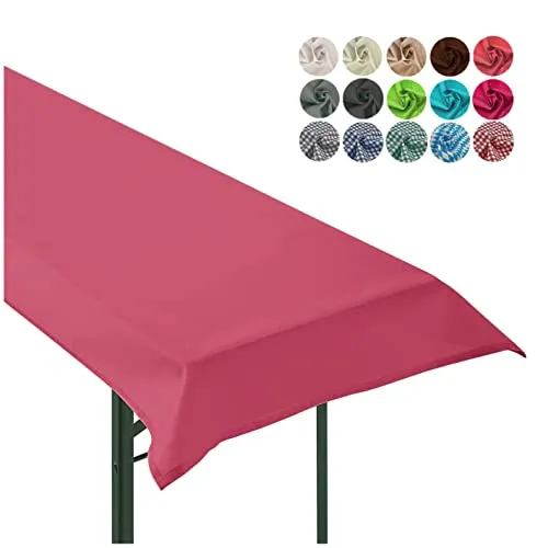 heimtexland ® Tischdecke Bierzeltgarnitur Beere 90x240 cm - Hochwertige Tischdecke in 90 x 240 cm für Biertische. Strapazierfähiges Gewebe aus 70% Polyester und 30% Baumwolle, pflegeleicht und maschinenwaschbar. Ideal für eine stilvolle Tischdekoration bei Partys und Events.