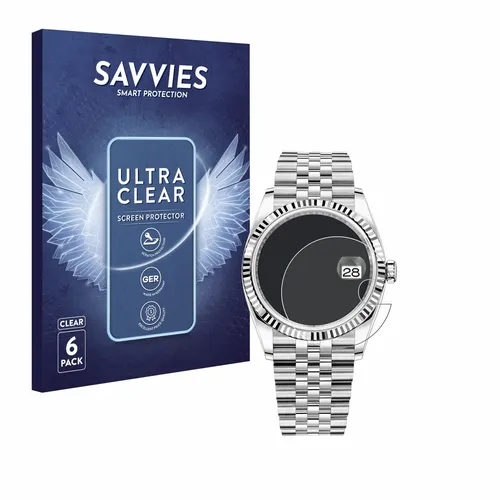 6x Folie für Rolex Oyster Perpetual Datejust 36 Schutzfolie Displayschutz