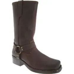 Gringos Herren Harley Western Harness Leder Stiefel DF578 - Dunkelbraun - Größe 46 - Hochwertige Lederstiefel mit Textil-Innenmaterial und bequemen Fußbett. Ideal für den Alltag, mit robuster Gummisohle und einer Schafthöhe von ca. 28 cm.