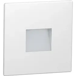 ledscom.de LED Treppenlicht/Wandeinbauleuchte FOW für innen und außen, Downlight, eckig, 85 x 85mm, warmweiß
