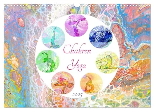 Chakren Yoga (Wandkalender 2025 DIN A3 quer), CALVENDO Monatskalender