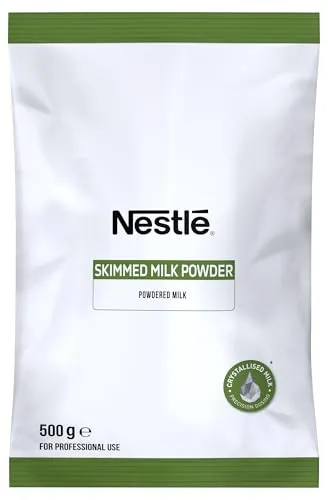 Nestlé Skimmed Milk Powder, Magermilchpulver im Kristallform, Halal, niedriger Fettgehalt, perfekte Löslichkeit, 1er Pack (1 x 500g Beutel)