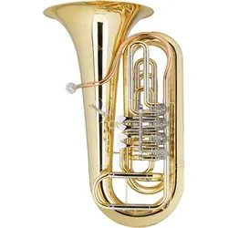 Lechgold BT-13/4L Bb-Tuba - Lackierte 3/4-Tuba - Blechblasinstrumente, kompakte Bb-Tuba aus Messing mit Goldmessing-Mundrohr und 42 cm Schallbecher, ideal für Einsteiger und Fortgeschrittene, inklusive Trolley-Koffer.