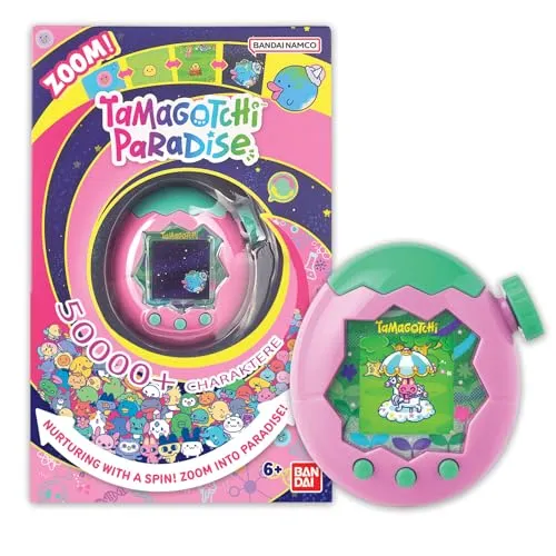 Bandai - Tamagotchi Paradise Erde - Interaktives Virtuelles Haustier - Interaktive Plüschtiere mit über 50 Charakteren und Minispielen. Pflege dein Tamagotchi und entdecke die Welt des neuen Tamagotchi-Planeten!