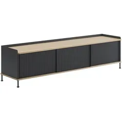 Muuto Enfold Sideboard, 186 x 48 cm, eiche geölt / anthrazit