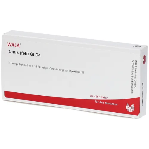 WALA® Cutis feti Gl D 4 - Flüssige Verdünnung zur Injektion - Hochwertige Flüssige Verdünnung zur Injektion, ideal für den professionellen Einsatz. Unterstützt die individuelle Therapie mit geprüfter Qualität.