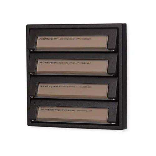 Siedle TM 511-04B Tastenmodul, braun - Tasten-Modul mit 4 Namensschildtasten, ideal für individuelle Beschriftung und einfache Installation im Mehrdraht-System.