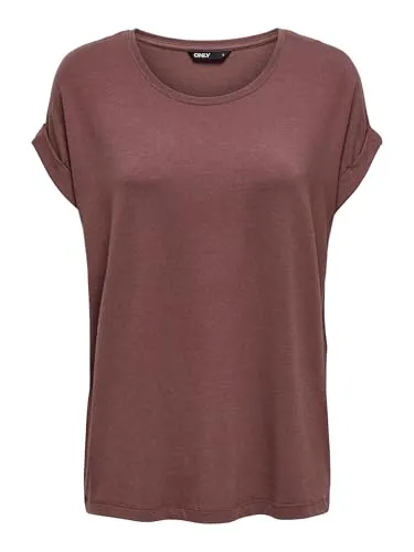 ONLY Damen Onlmoster S/S O-Neck Top Noos JRS, Rosa (Rose Brown), XL