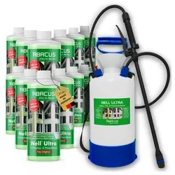 ABACUS Nell Ultra Algenentferner, Grünbelagentferner mit 7L Drucksprüher Grünbelagentferner (Bekannt aus QVC, [13-St. Ergiebiges Konzentrat Selbsttätig mit Langzeitschutz)