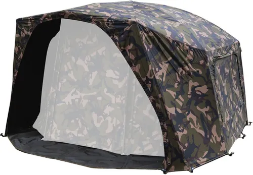 FOX Frontier II X Deluxe Wrap Camo Zeltüberwurf - Wasserdichter Zeltüberwurf für Karpfenangeln, leicht und kompakt mit einem Packmaß von 16x16x82 cm. Ideal für den professionellen Einsatz und optimalen Schutz.