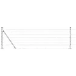 vidaXL Zaun mit Pfosten Silber 0,6 x 25 m aus Stahl - Gartenzaun aus wetterfestem Stahl, pulverbeschichtet für langanhaltende Farbfrische und Schutz vor Rost. Ideal zur Abgrenzung von Gärten und Terrassen.