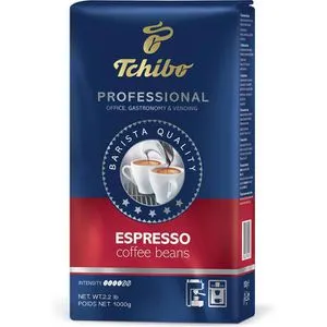 Tchibo Kaffee Professional Espresso 1kg - Intensiver Espresso aus hochwertigen Arabica- und Robusta-Bohnen, ideal für Liebhaber von kräftigem Kaffee mit schöner Crema. Perfekt für Kaffeegenuss zu Hause oder im Büro.