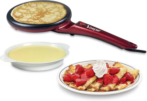 Beper Pfannkuchenbäcker BT.710Y - Perfekte Pfannkuchen leicht gemacht - Gesamtsortiment, Haushalt, Küche, Kochen am Tisch, Fun Kitchen - Genießen Sie fluffige Pfannkuchen mit diesem benutzerfreundlichen Pfannkuchenbäcker, ideal für gesellige Kochabende.