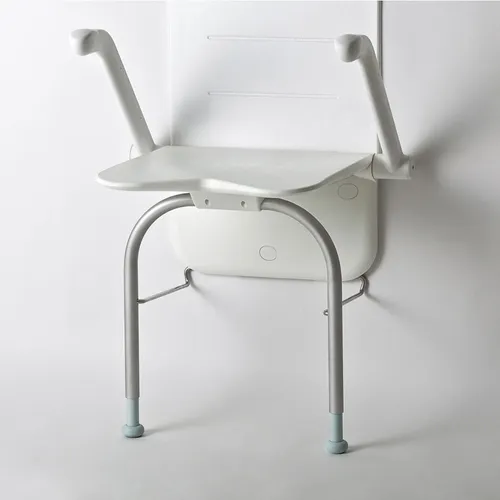 Etac Dusche Sitz Relax mit Armstützen und Standbeinen - Dusch- & Badestühle, ergonomisches Design für maximalen Komfort und Sicherheit beim Duschen.
