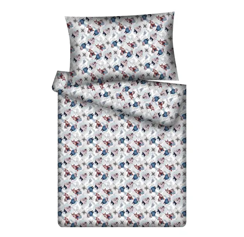 KiGATEX Kinderbettwäsche 100x135 "Käpten Bär" – 2-teilig mit Reißverschluss – 100?% Baumwolle – Decke + Kissen – weich & atmungsaktiv – waschbar