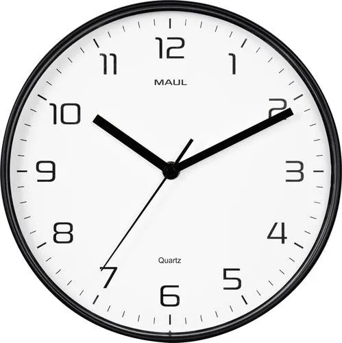 Maul 9051690 Quarz Wanduhr 25cm x 40mm Schwarz