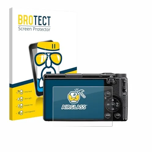 BROTECT Schutzglas für Ricoh GR IV HDF 2025 Schutzfolie Panzer Folie Glas Displayschutz Made in Germany [Kratzfest 9H, Anti-Fingerprint,Transparent]