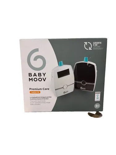 Babymoov Babyphone Premium Care - Digital Green Technology für sichere Überwachung - Audio-Babyfone mit niedriger Strahlung und 1400m Reichweite. Genießen Sie digitale Tonqualität ohne Störungen und nützliche Funktionen wie VOX, Nachtlicht und Temperaturanzeige.