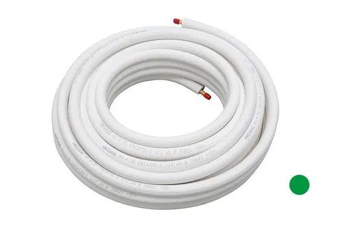 Isolierte Kupfer-Einzelleitung M1 - Hochwertige Kupferleitung mit doppelter Polyethylen-Isolierung für beständige Leistung. Ideal für Kühlanwendungen, hitzebeständig und mit wiederverwendbaren Kappen für einfache Installation.