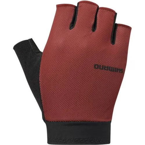 SHIMANO EXPLORER Fahrrad-Handschuhe für Touren, Rot - Atmungsaktive Touring-Handschuhe mit Vibrationsdämpfung und ergonomischer Passform. Ideal für komfortable Fahrten dank weicher Polsterung und griffiger Innenfläche.