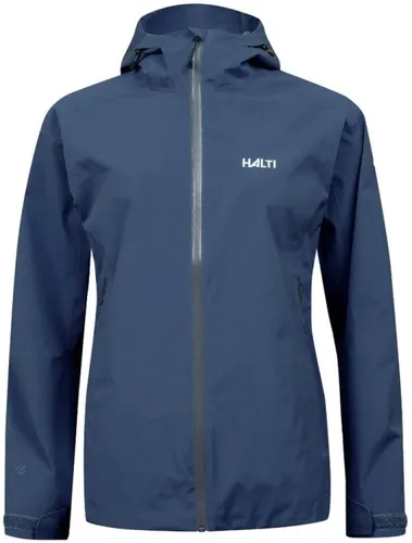 Halti Funktionsjacke "Forter DX" in Dunkelblau - 40 - Wasserabweisende und atmungsaktive Funktionsjacke mit verstellbarer Kapuze und reflektierenden Details. Ideal für Outdoor-Aktivitäten und den täglichen Einsatz.