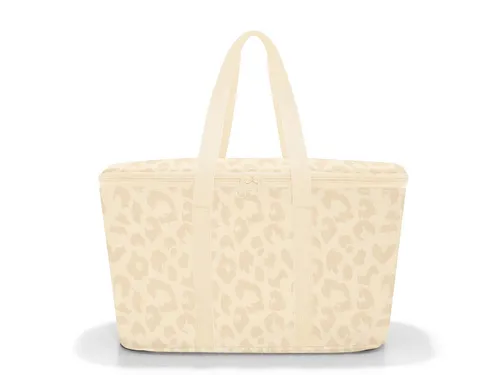 Reisenthel Kühltasche UH1043 Coolerbag leo vanilla, 20 Liter - Faltbare Kühltasche im eleganten Leopardenprint für 20 Liter, mit hochwertigem Innenfutter für optimale Kühlung. Wasserabweisend und praktisch für den Transport – ideal für Ausflüge!